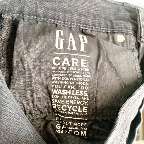 GAP High Rise Flare Stretch Denim Jeans Black Classic Style Size 28 Short New - Picture 9 of 11
